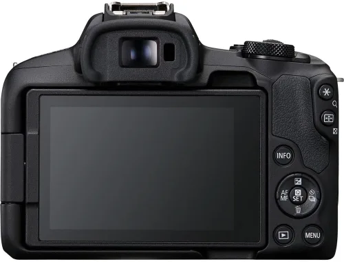 Vista 2 de Canon Kit de cámara sin espejo EOS R50 - Cámara APS-C RF con lente de 0.709-1.772 in, video 4K, AF II de doble píxel y pantalla táctil de ángulo