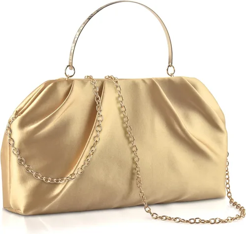Vista 15 de ERKOON Clutch Purse for Women Elegant Pleated Evening Bag Crossbody Shoulder Handbag Envelope Bag with 2 Detachable Chain