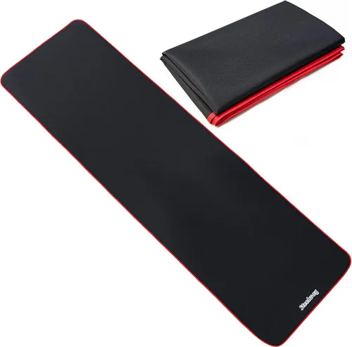 Tapete de ejercicio para AB Roller AB, delgado, largo, plegable, para gimnasio en casa, ejercicios de interior y exterior, tapete de picnic negro