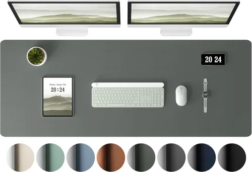 Vista 39 de Aothia Protector de Escritorio de Cuero - Alfombrilla Grande para Ratón, Alfombrilla de Oficina, Secante de Cuero PU Antideslizante, Almohadilla