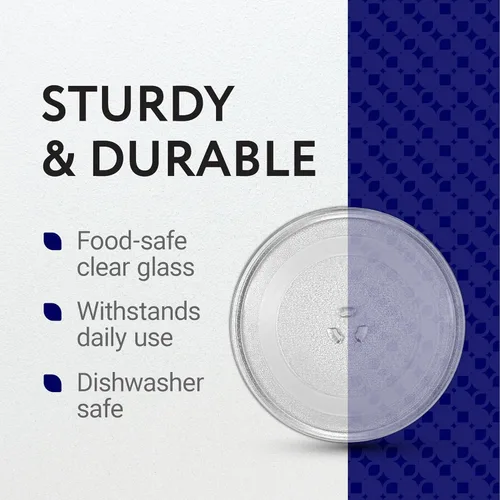 Vista 5 de IMPRESA Placa de vidrio de repuesto para microondas, repuesto transparente de placa de microondas de 12.5 pulgadas, compatible con modelos General