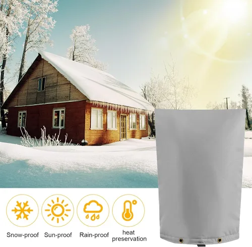 Vista 6 de Cubierta de bomba de cabeza de pozo y prevención de reflujo gris de 16 x 20 pulgadas, protege de la nieve severa y el sol intenso