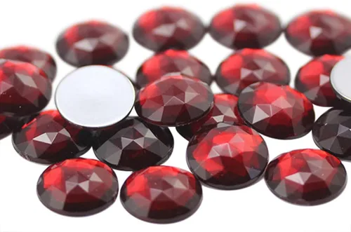 Vista 15 de Joyas de diamantes de imitación acrílicos redondos con parte trasera plana de 0.709 in, adornos de gemas de plástico para cosplay, disfraces