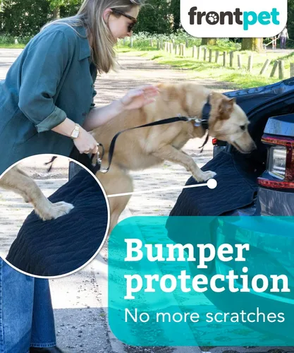 Vista 4 de FrontPet - Funda acolchada para perro, para la zona de carga de SUV, ajuste universal, para cualquier mascota. La funda duradera cubre y protege tu