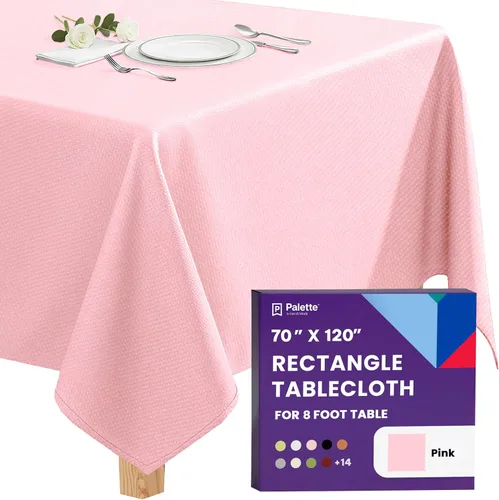 Vista 126 de Gee Di Moda - Mantel rectangular de 60 x 84 pulgadas – Mantel rectangular de poliéster lavable para mesa de 5 pies