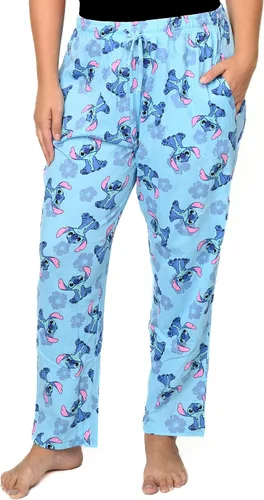 Vista 6 de Disney Pantalones de descanso para mujer Stitch AOP Pantalones de pijama azul