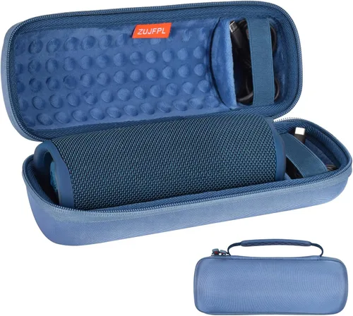 Vista 7 de Funda rígida de EVA para JBL Flip7/6/5 Altavoz Bluetooth portátil impermeable, compatible con JBL Flip 4 Premium Travel Bolsa de transporte y Verde