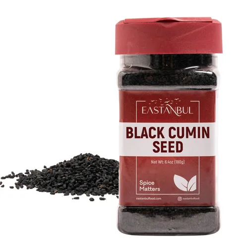 Eastanbul Semillas de Nigella, semillas de comino negro, comino negro entero, sabrosas, naturales, también conocidas como Nigella Sativa y Kalonji,