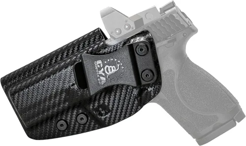 Vista 79 de CYA Supply Co. - Fundas IWB de fibra de carbono listas para ópticas - Múltiples ajustes - Compañía de veteranos - Hecho en EE. UU