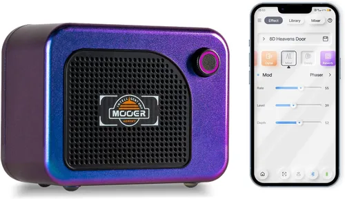 MOOER Hornet05i - Mini amplificador de guitarra portátil para práctica, Bluetooth de 5 W y batería recargable, 101 tipos de efectos con