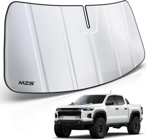 Vista 46 de MZS Parasol para parabrisas compatible con el modelo 3 2018-2026, parasol plegable para ventana delantera de automóvil con bolsa de almacenamiento