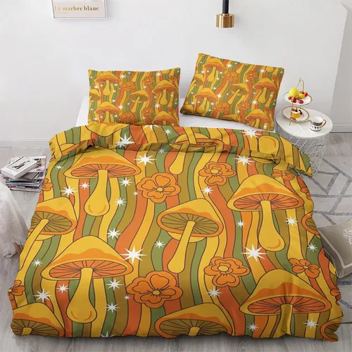 Vista 13 de Retro Disco Ball Duvet Cover Twin Size - Synthwave Neon Grid Bedding Set & Bedroom Decor, 2 Piece, Soft Microfiber Reversible Comforter Cover & 1