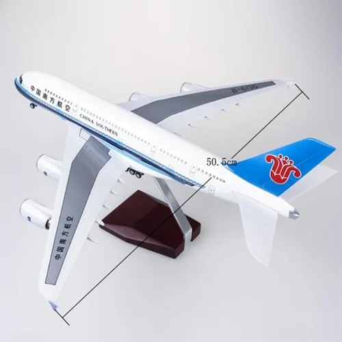 Vista 4 de Modelo de avión a escala 1/160 modelo de avión A380 China Aerolínea del sur de avión Kits de modelo de avión Kit de modelo de avión Modelo de avión