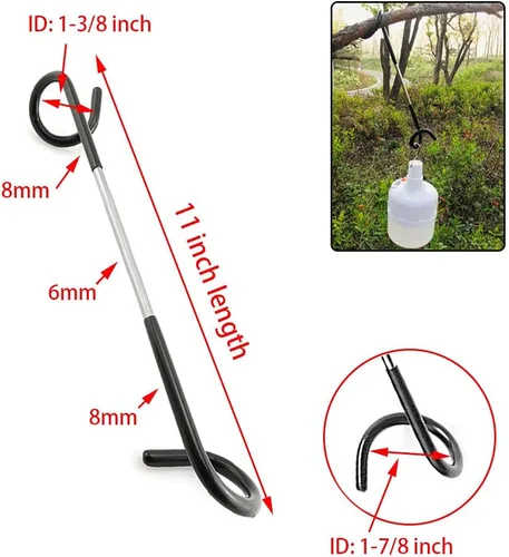 Vista 2 de Camping Lantern Hook Hanger Tent Light Outdoor Lamp Hanger Non-Slip for Camping Hiking - 2pcs
