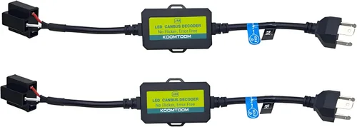 KOOMTOOM H4 9003 HB2 Bombillas LED CANbus Decodificador - Decodificador de arnés antiparpadeante/advertencia de tablero de instrumentos