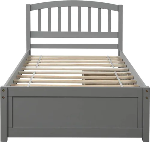 Vista 32 de Harper & Bright Designs Cama individual con cajones, cama individual de plataforma para niños con almacenamiento, plataforma de madera maciza,