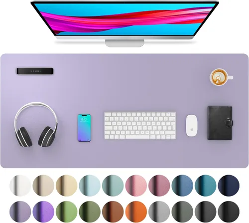 Vista 831 de Aothia Protector de escritorio de cuero, alfombrilla para mouse, alfombrilla de escritorio de oficina, 31.5 x 15.7 pulgadas, secante de escritorio