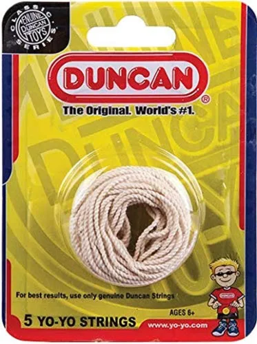 Vista 2 de Duncan Toys Yo-Yo de cuerda [Varios colores] - Paquete de 5 cuerdas de algodón para Yo-Yos de plástico y metal