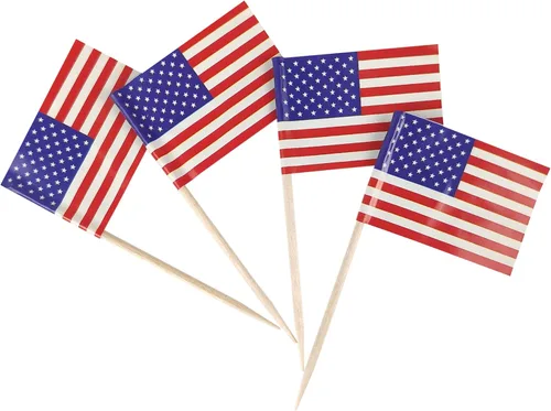 Vista 28 de JBCD Bandera afroamericana con palillo de dientes panafricano, mini banderas negras de liberación para cupcakes, 200