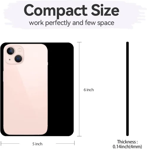 Vista 6 de Pequeña alfombrilla rectangular para mouse, solo ocupa espacio para el mouse, mini alfombrilla universal portátil impermeable, con base de pegamento