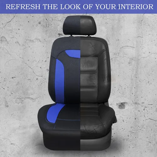 Vista 5 de CAR PASS Juego completo de fundas de asiento de automóvil transpirables de malla de aire 3D en tela, ajuste universal compatible con el 95%