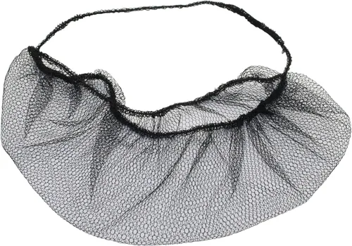 Vista 4 de 100 piezas desechables de nylon panal real barba protector redes, látex libre (blanco)