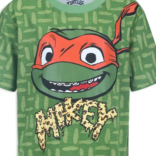 Vista 9 de Nickelodeon Ninja Turtles - Paquete de 4 camisetas para niños pequeños, multicolor