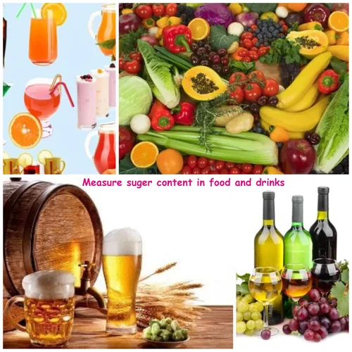 Vista 5 de Refractómetro Brix con ATC, Brix 0-32, hidrómetro en la elaboración de vino, kit de elaboración casera (0~32%)