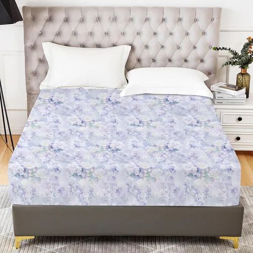 Vista 17 de YIYEA Sábana Bajera con Flores, Sábana Bajera de Bolsillo Profundo de Microfibra Cepillada Doble Premium Tamaño Individual, Sábana Bajera Inferior