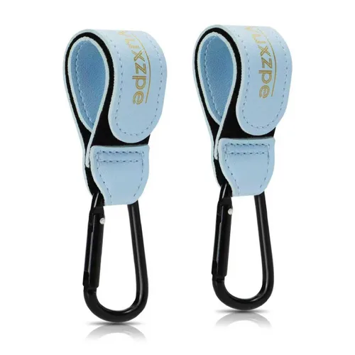 Vista 8 de Paquete de 2 ganchos para cochecito para colgar bolsas de pañales y bolsas de compras, accesorios para cochecito y carrito de compras, mosquetón