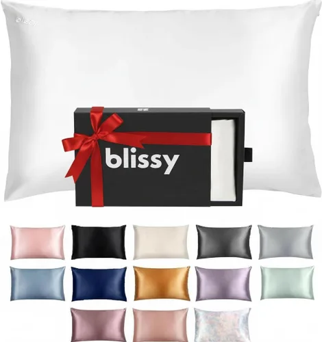 Vista 27 de Funda de almohada de seda Blissy - 100% pura seda de morera - 22 Momme fibras de alta calidad 6A - Funda de almohada de seda para cabello y piel