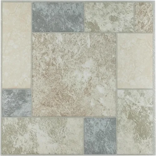 Vista 20 de Tivoli - Azulejos de vinilo autoadhesivos, 45 azulejos de 12 x 12 pulgadas, parquet de roble mediano Three Finger - Suelo de bricolaje para despegar