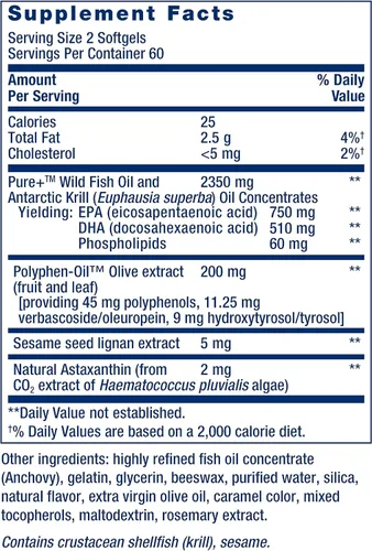 Vista 3 de Life Extension Aceite de pescado Super Omega-3 Plus EPA/DHA, lignanos de sésamo y vitaminas D y K con yodo de mar, vitamina D3