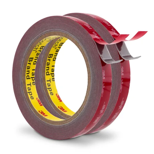 Vista 19 de Cinta adhesiva de doble cara resistente de 1/4 pulgada x 4.7 metros, cinta adhesiva de montaje de espuma impermeable 5925 para automotriz, tira