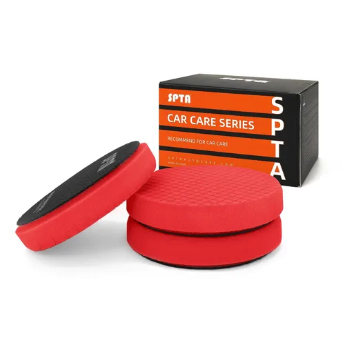 Vista 26 de SPTA - Almohadilla verde de corte grueso de 3.5 pulgadas para placa de respaldo de 3 pulgadas (80 mm), esponja de pulido ideal para pulir