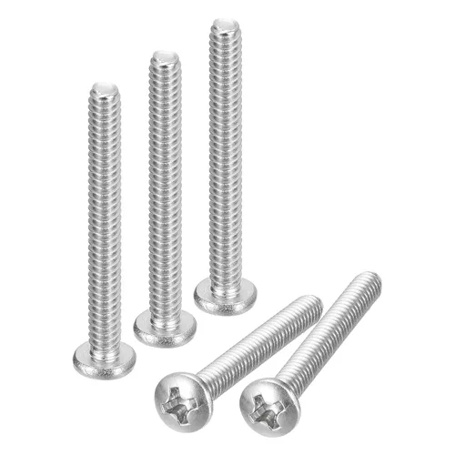 Vista 25 de uxcell Tornillos de máquina de cabeza redonda #10-32x1/2, tornillo de acero inoxidable 304 18-8, accionamiento Phillips, totalmente roscado, acabado