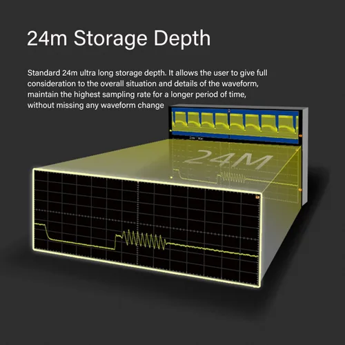 Vista 3 de Rigol DS1104Z-S Plus Digital Oscilloscope 100Mhz Bandwidth,4 Channels,1GSa/s Sampling Rate,24Mpts Memory Depth,16 Digital Channels,Built-in 25MHz