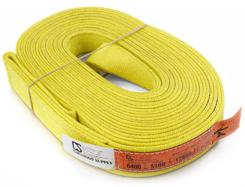 Vista 29 de DD Sling (Hecho en EE. UU.). 2 pulgadas de ancho X (longitudes de 4' a 20') en el listado! Eslingas de nylon de 2 capas con ojo torcido, de ojo a