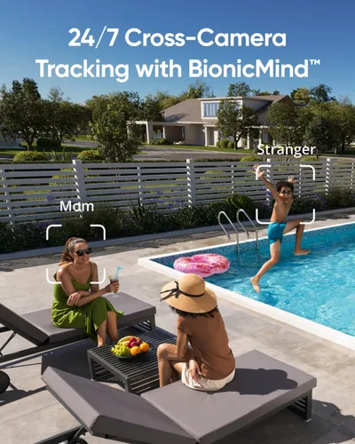 Vista 5 de eufy Security eufyCam E330 (Profesional) Kit de 2 cámaras, sistema de cámara de seguridad exterior 4K, grabación 24/7, enchufable, NVR Wi-Fi