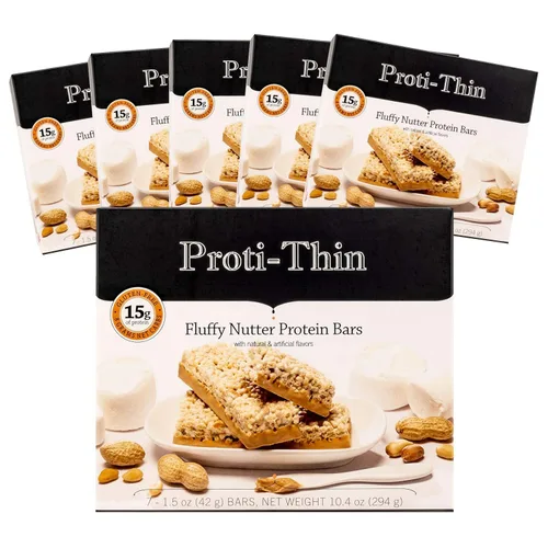 Vista 5 de Proti-Thin Chocolate Crisp - Barras altas en proteínas, 0.53 oz de proteína, bajas en carbohidratos, bajas en grasas, bajas en azúcar, sin