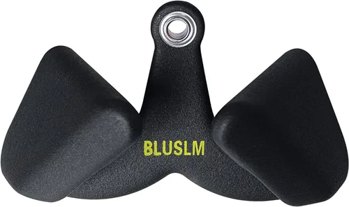 Vista 17 de BLUSLM LAT Pull Down Bar for Cable Machine, LAT Pulldown Attachments T-bar V-bar Cable Attachment for Gym, Back Tricep Strength Training Handle