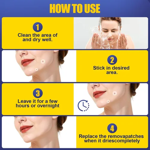 Vista 5 de Parches de tratamiento de verrugas con 1% de ácido salicílico, calcomanías hidrocoloides finas e impermeables para manos y pies, fundas protectoras