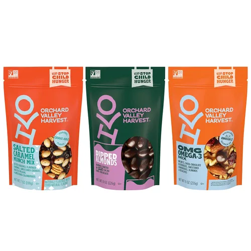 Vista 11 de Orchard Valley Harvest - Mezcla de nueces con chocolate, multipack, 1 oz (paquete de 8), pasas cubiertas de chocolate negro, almendras y cacahuetes