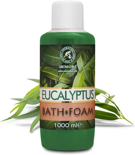 Vista 2 de Espuma de baño con aceite esencial de eucalipto, 34 onzas líquidas, cuidado corporal, buen sueño, belleza, baño, cuidado corporal, bienestar