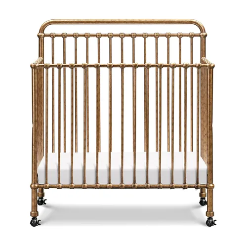 Vista 9 de NAMESAKE Winston - Mini cuna convertible de metal 4 en 1 en oro vintage, certificado Greenguard Gold