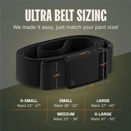 Vista 7 de Groove Life Groove Belt Ultra - Cinturón de golf para hombre, elástico, hebilla magnética, ajustable, cómodo, golf