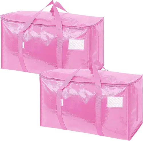 Vista 43 de Ticonn - Bolsa de transporte extragrande con cremalleras y asas de transporte, resistente, para ahorrar espacio, color azul