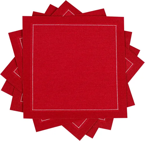 Vista 19 de Servilletas de cóctel de algodón blanco, 100% algodón, paquete de 50 unidades, 4.5 x 4.5 pulgadas, calidad de hotel, suaves y absorbentes, ideales