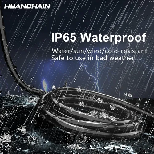 Vista 9 de HUANCHAIN Cable de extensión negro para interiores y exteriores, 100 pies, impermeable, calibre 16/3, flexible, resistente al frío, cable