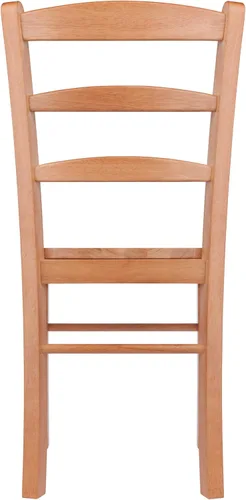 Vista 6 de Winsome Benjamin sillas de madera con listones en respaldo, acabado en roble claro, juego de 2